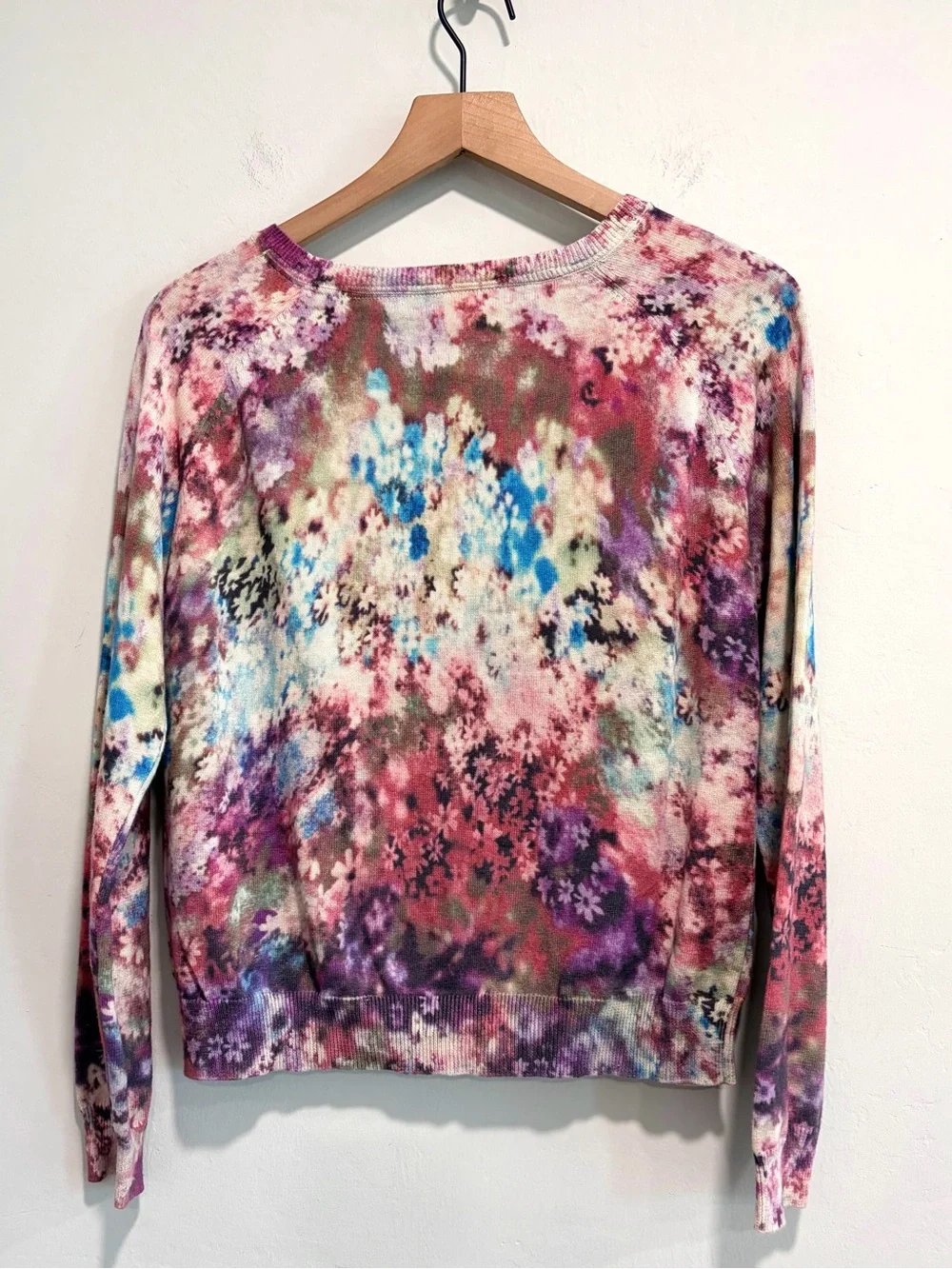 Sundance Floral Tie Dye Button Front Cardigan